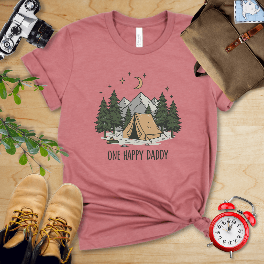 Hike Tee T-Shirt Heather Mauve / S Happy Daddy Camping Shirt