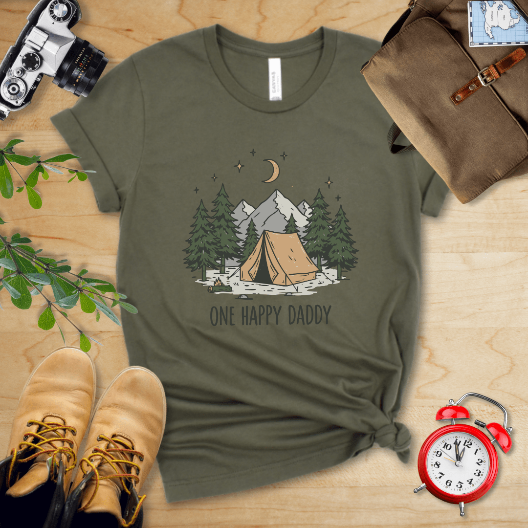 Hike Tee T-Shirt Military Green / S Happy Daddy Camping Shirt