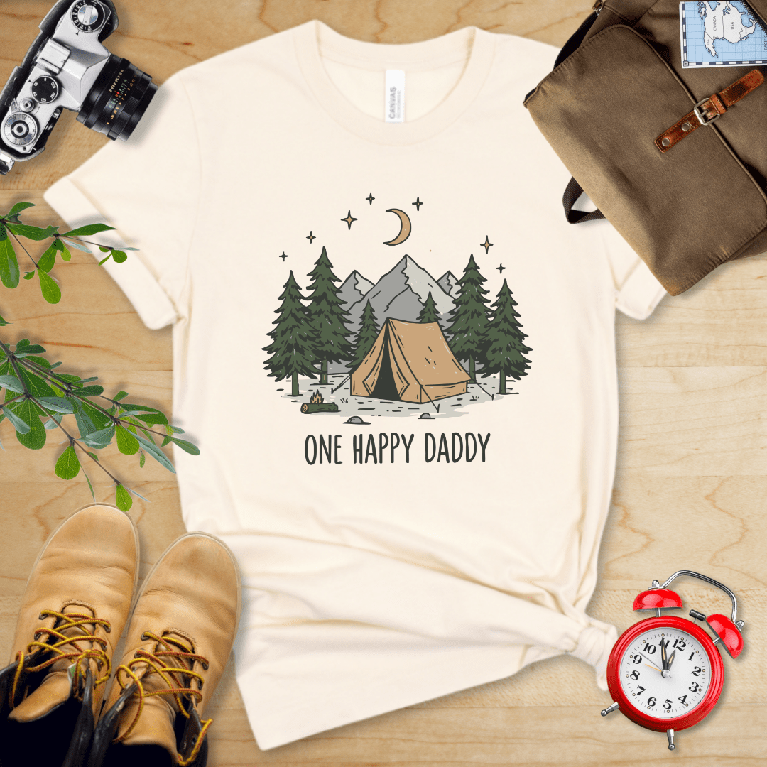 Hike Tee T-Shirt Natural / S Happy Daddy Camping Shirt