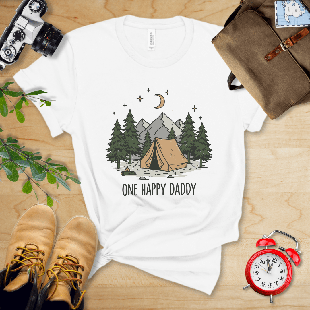 Hike Tee T-Shirt White / S Happy Daddy Camping Shirt