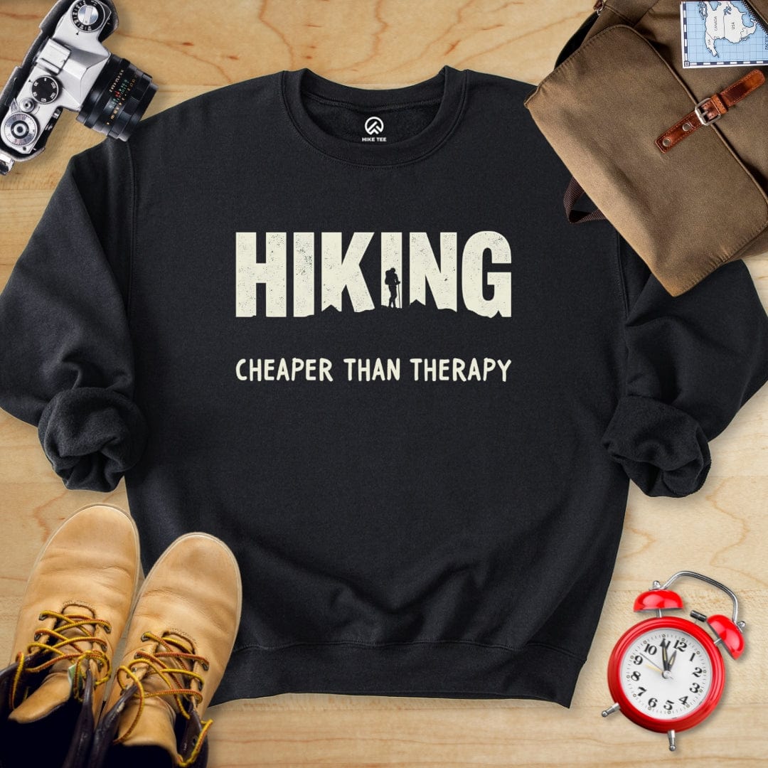 Hike Tee Sweatshirt Black / S Hiking Cheaper Therapy Sweatshirt