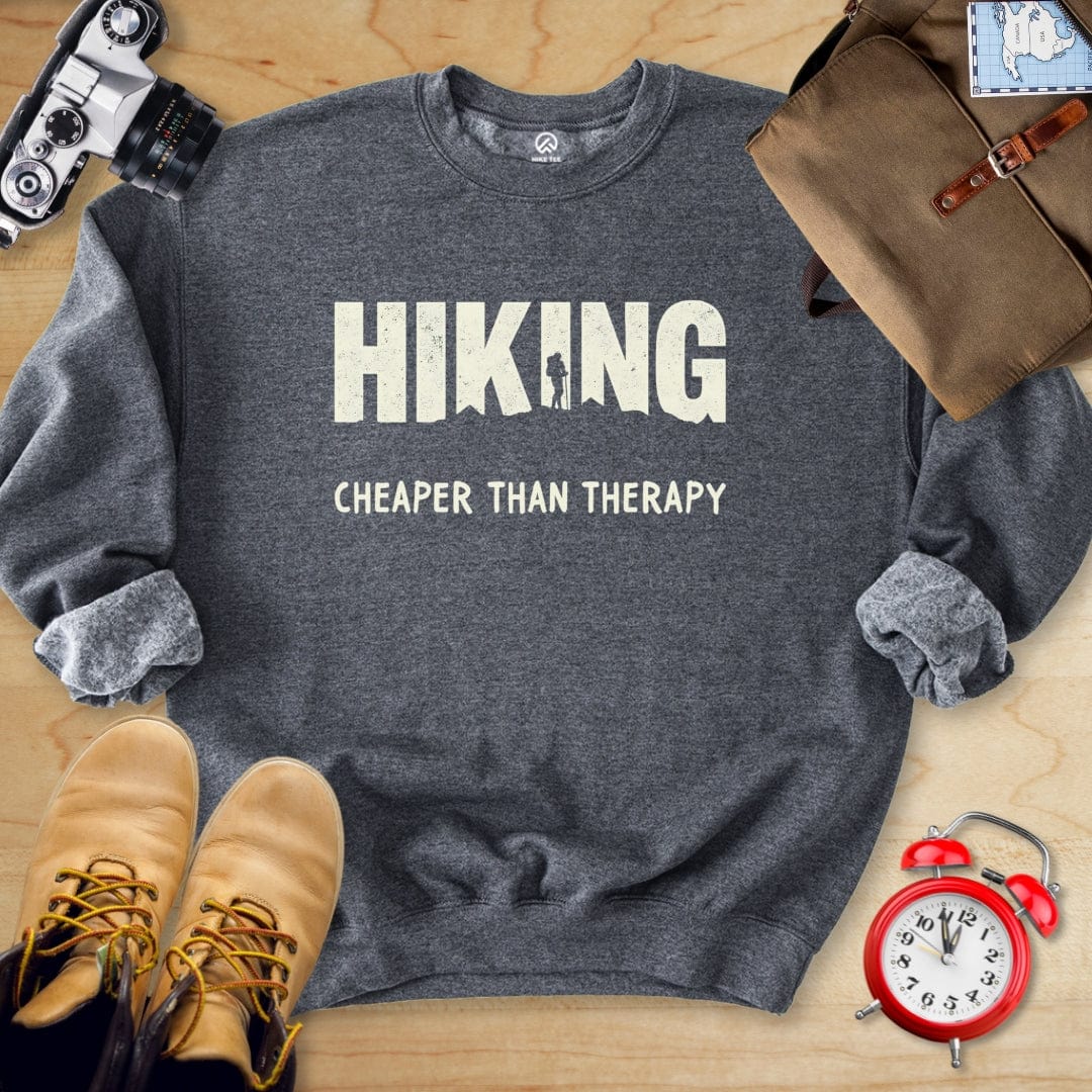 Hike Tee Sweatshirt Dark Heather / S Hiking Cheaper Therapy Sweatshirt
