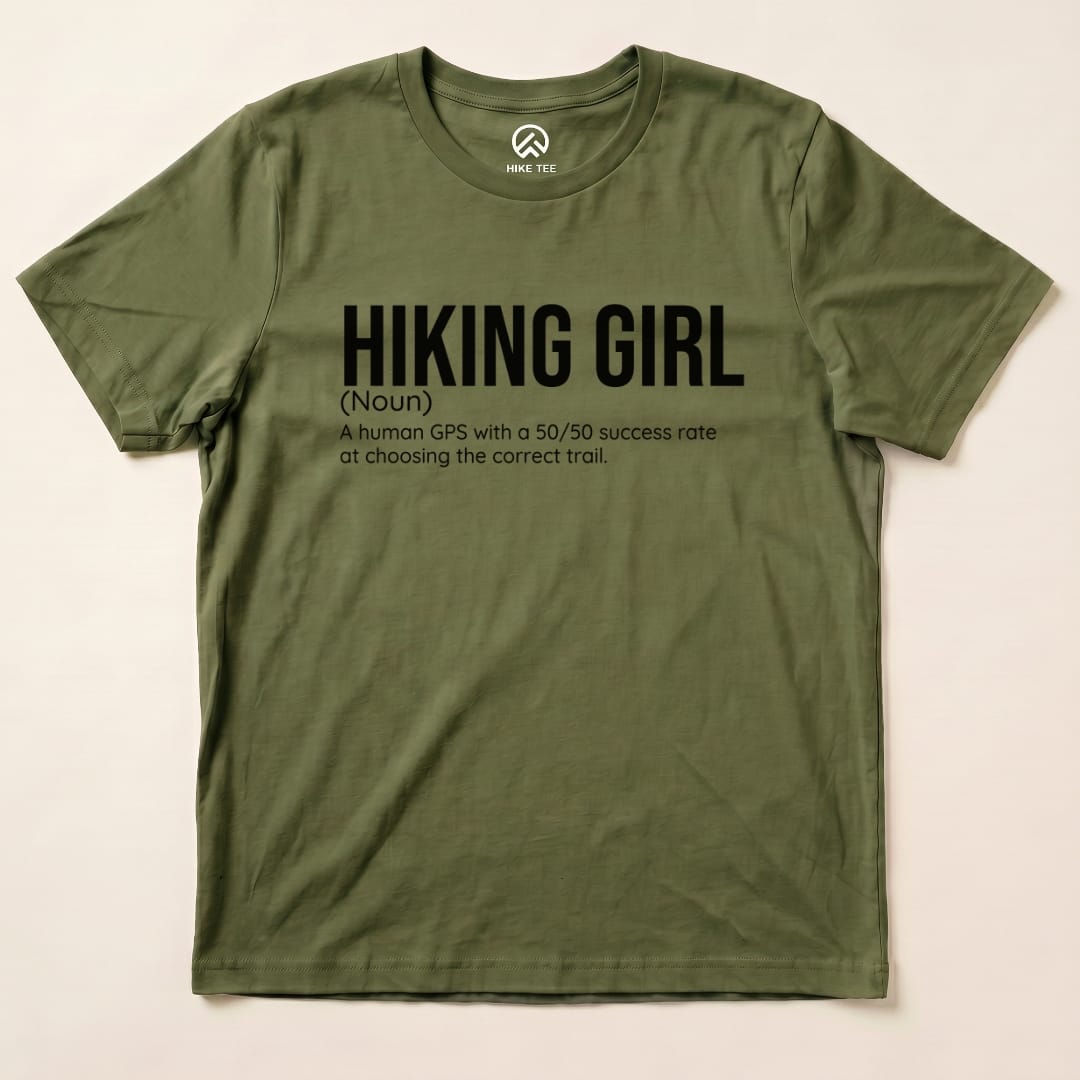 Hike Tee T-Shirt Military Green / S Hiking Girl Definition Shirt