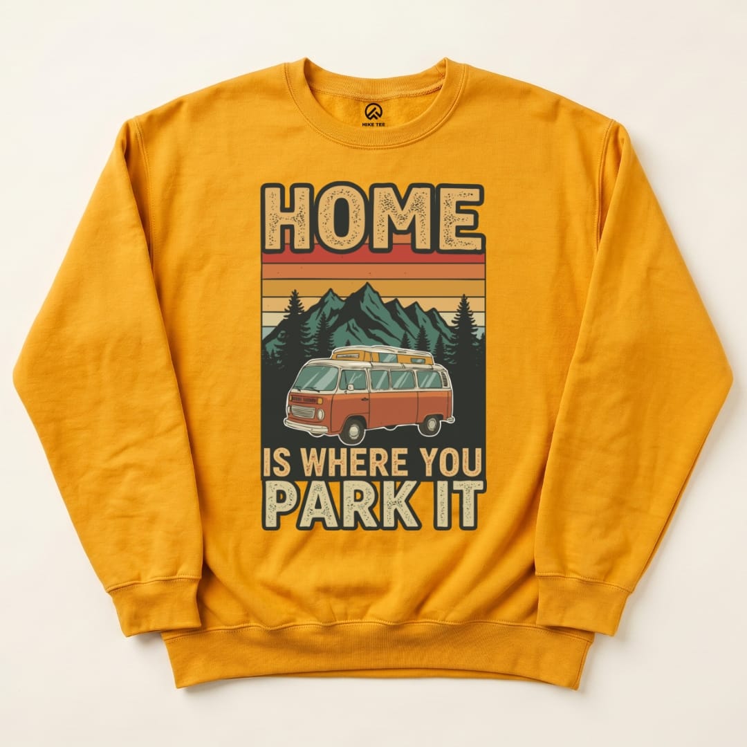 Home Park It Sweatshirt Hike Tee Sweatshirt Gold / S