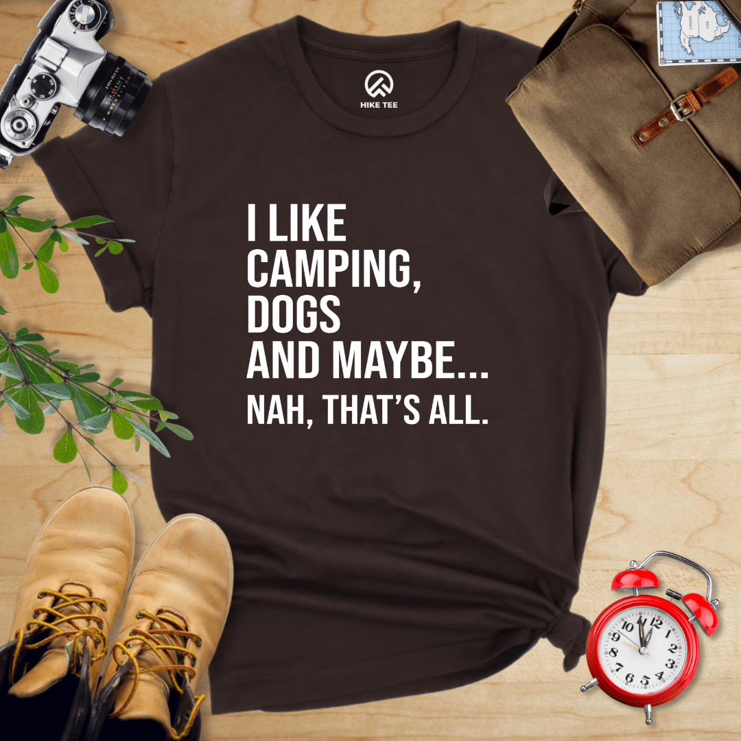 Hike Tee T-Shirt Brown / S I Like Camping Shirt