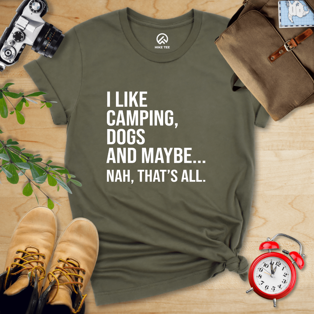 Hike Tee T-Shirt Military Green / S I Like Camping Shirt