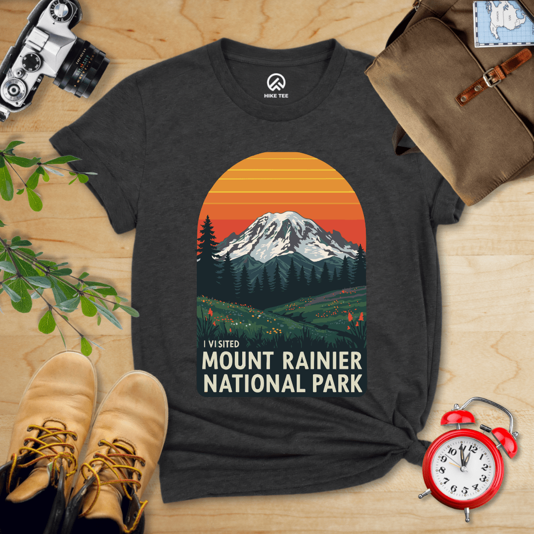 Hike Tee T-Shirt Dark Grey Heather / S I visited Mount Rainier Shirt