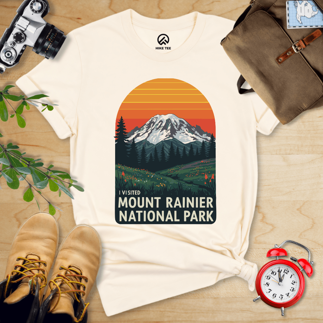 Hike Tee T-Shirt Natural / S I visited Mount Rainier Shirt