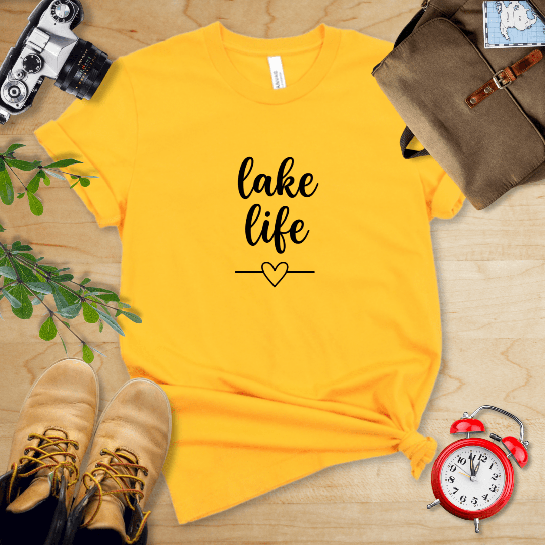 Hike Tee T-Shirt Gold / S Lake Life Shirt