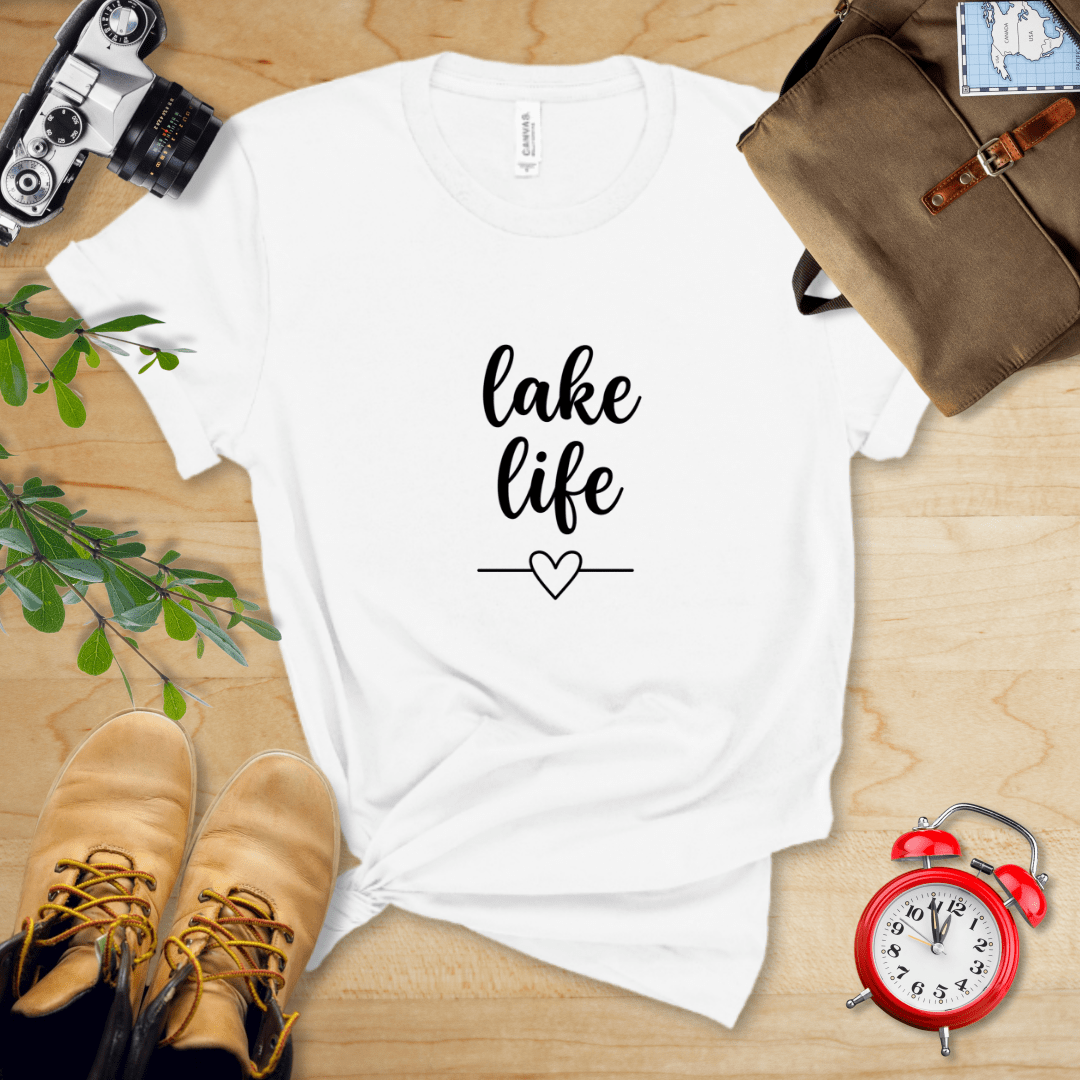 Hike Tee T-Shirt White / S Lake Life Shirt