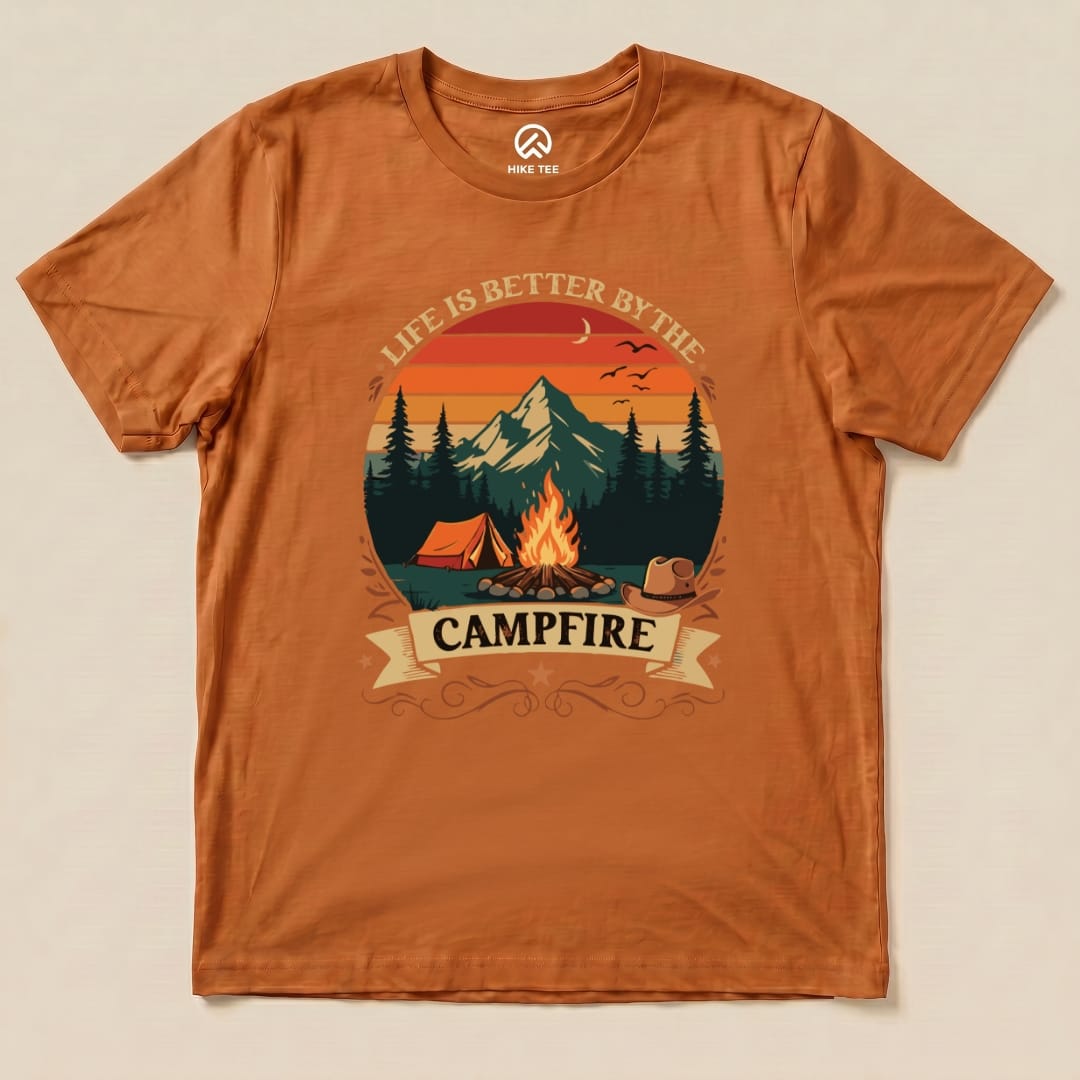 Life Is Better By The Campfire Shirt Hike Tee T-Shirt Autumn / S