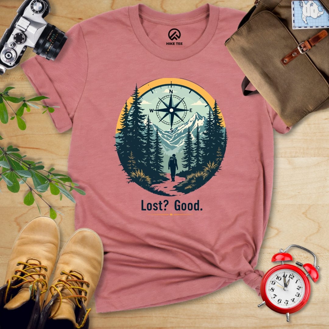 Hike Tee T-Shirt Heather Mauve / S Lost? Good. Shirt