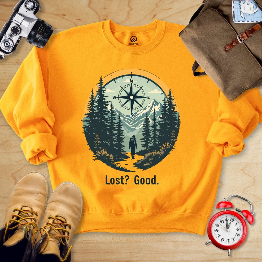Hike Tee Sweatshirt Gold / S Lost? Good. Sweatshirt