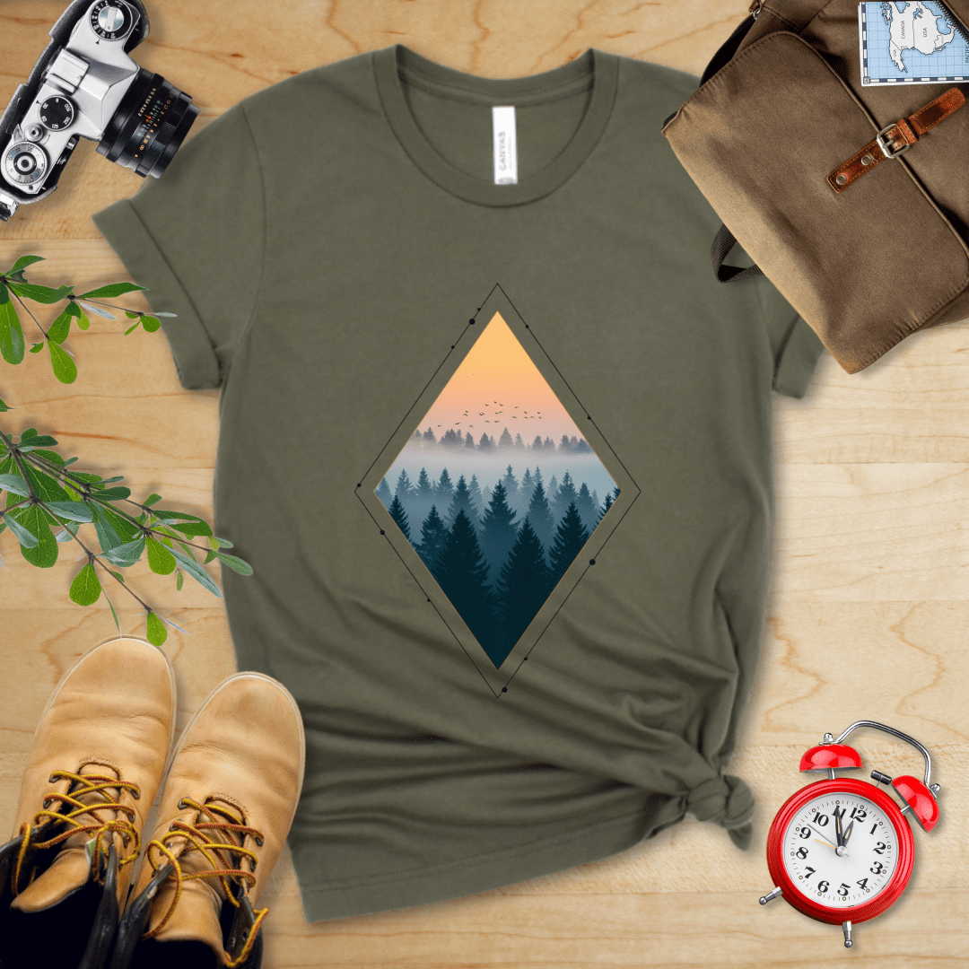 Hike Tee T-Shirt Military Green / S Nostalgic Forest Shirt