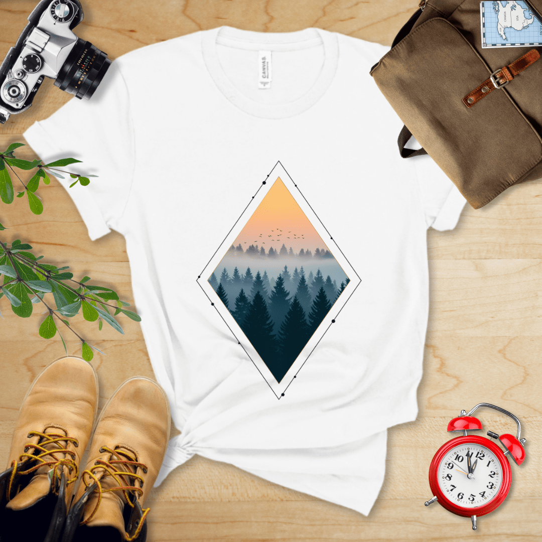 Hike Tee T-Shirt White / S Nostalgic Forest Shirt