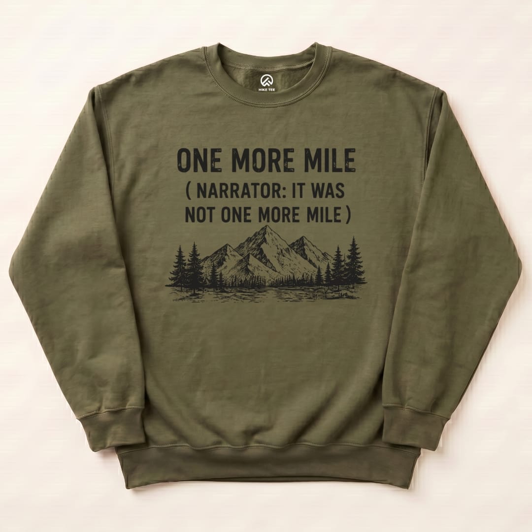 One More Mile Sweatshirt in Military Green