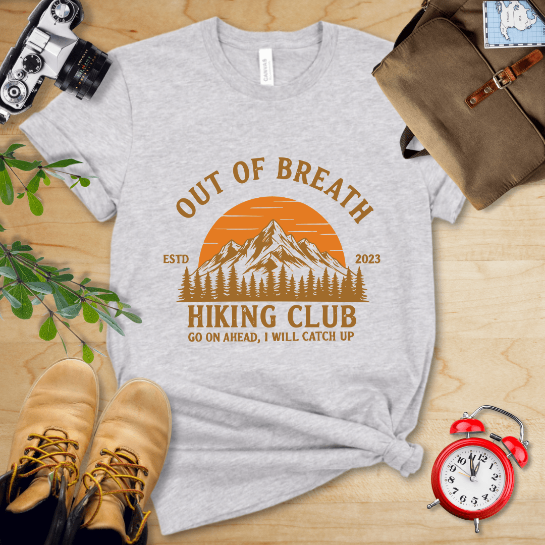 Hike Tee T-Shirt Athletic Heather / S Out Of Breath Hiking Club Shirt