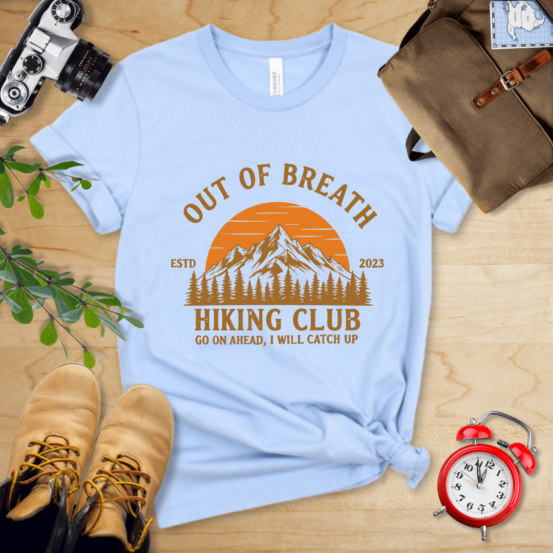 Hike Tee T-Shirt Baby Blue / S Out Of Breath Hiking Club Shirt
