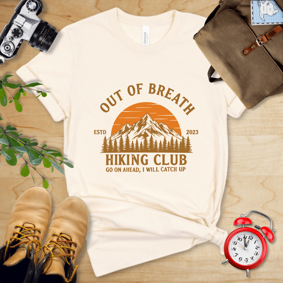 Hike Tee T-Shirt Natural / S Out Of Breath Hiking Club Shirt