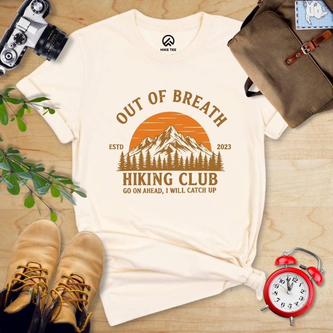 Hike Tee T-Shirt Natural / S Out Of Breath Hiking Club Shirt