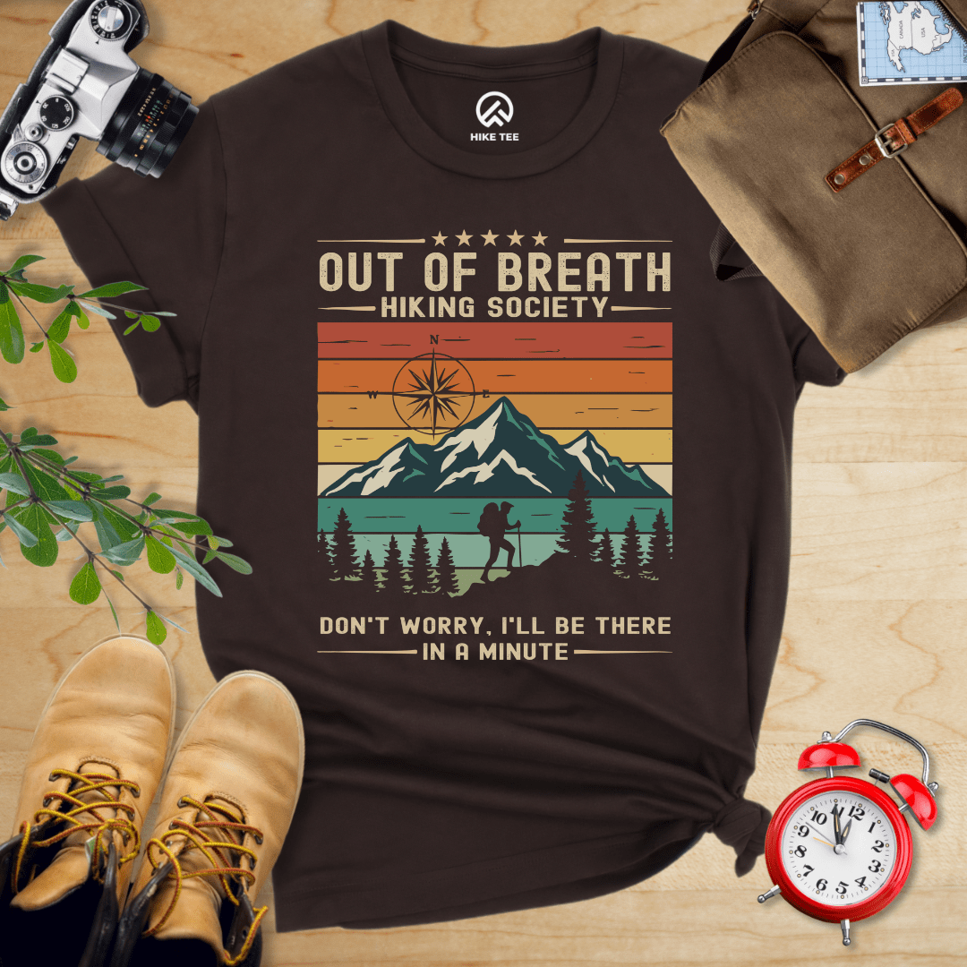 Hike Tee T-Shirt Brown / S Out of Breath Shirt