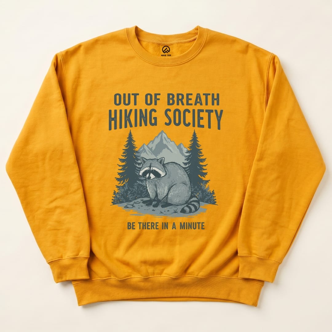 Out Of Breath Sweatshirt Hike Tee Sweatshirt Gold / S