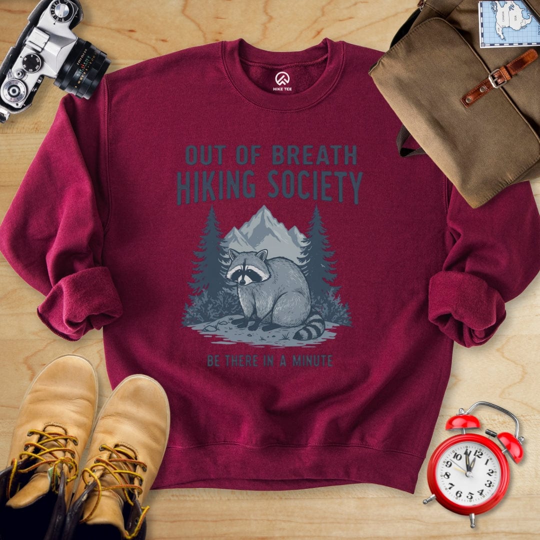 Hike Tee Sweatshirt Maroon / S Out Of Breath Sweatshirt