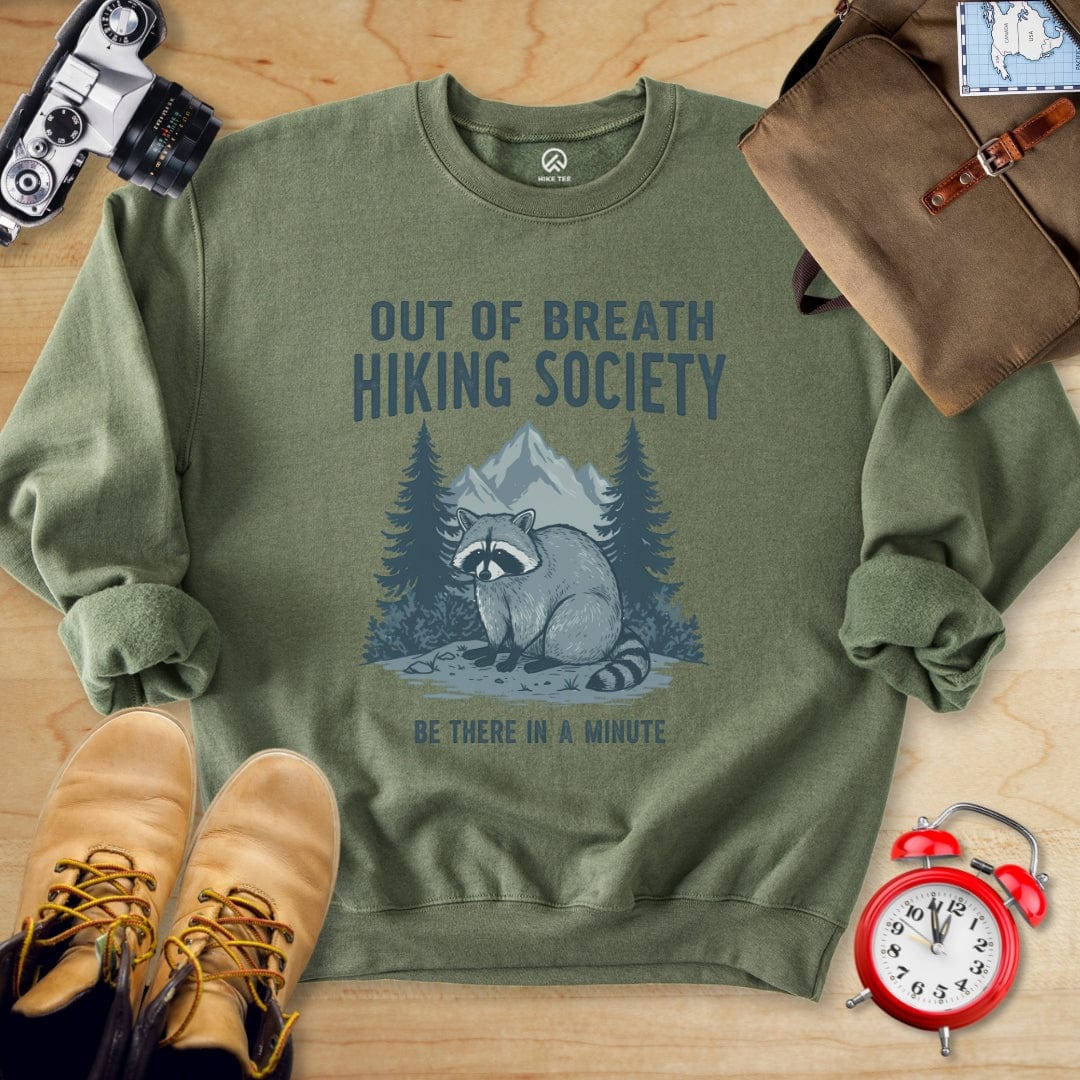 Hike Tee Sweatshirt Military Green / S Out Of Breath Sweatshirt