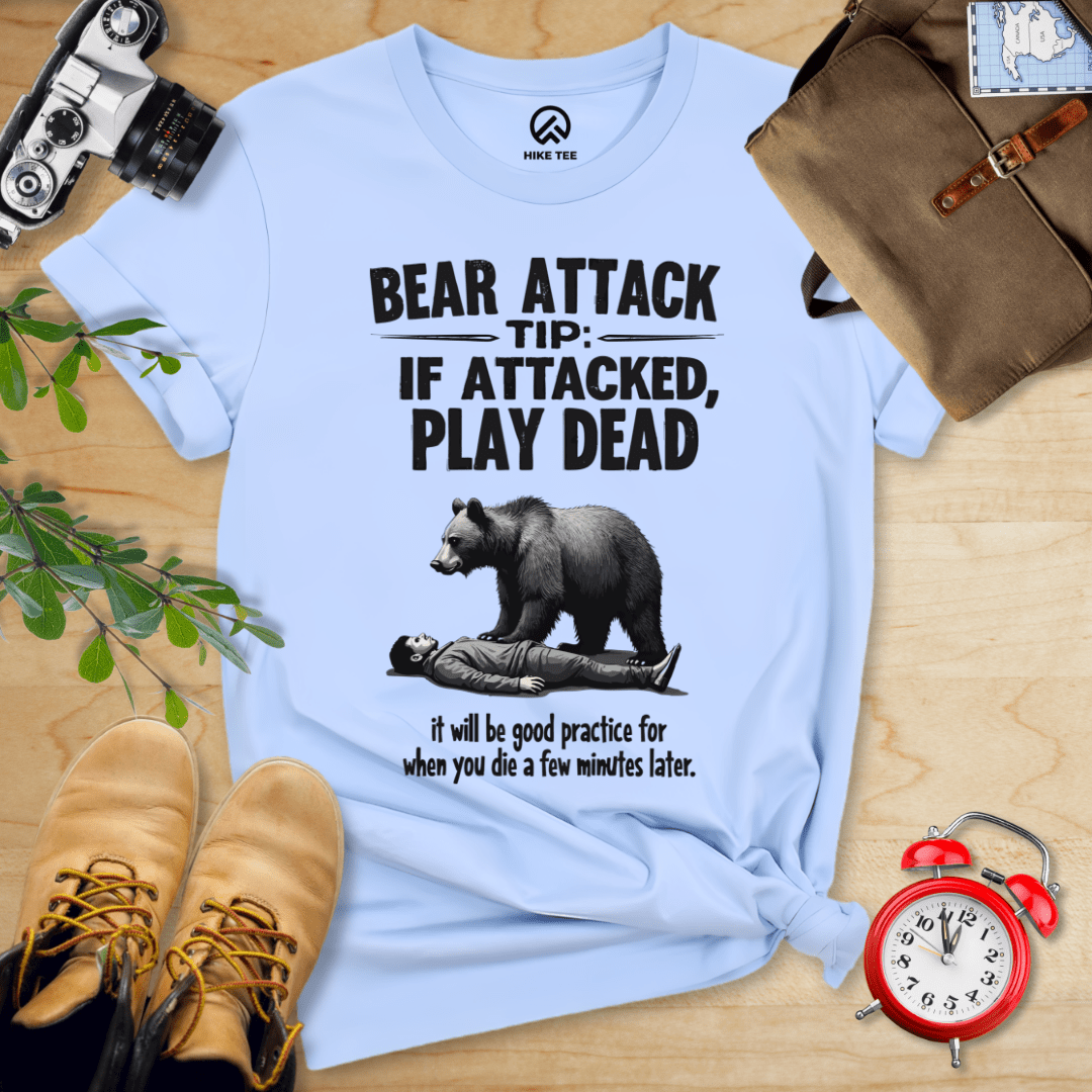 Hike Tee T-Shirt Baby Blue / S Play Dead Bear Attack Tip Shirt