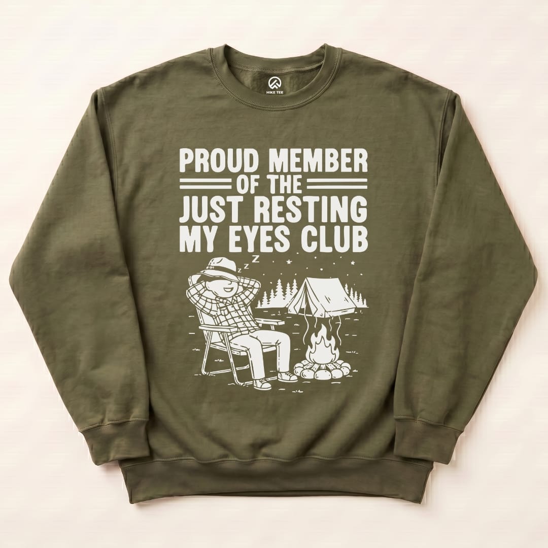 Praud Member Sweatshirt Hike Tee Sweatshirt Military Green / S