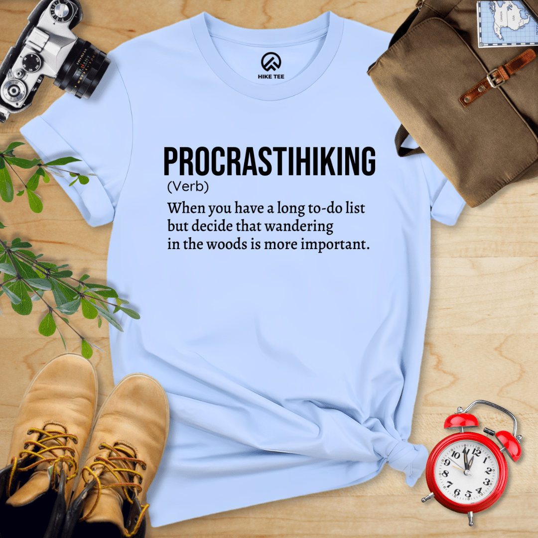 Hike Tee T-Shirt Baby Blue / S Procrastihiking Definition Shirt