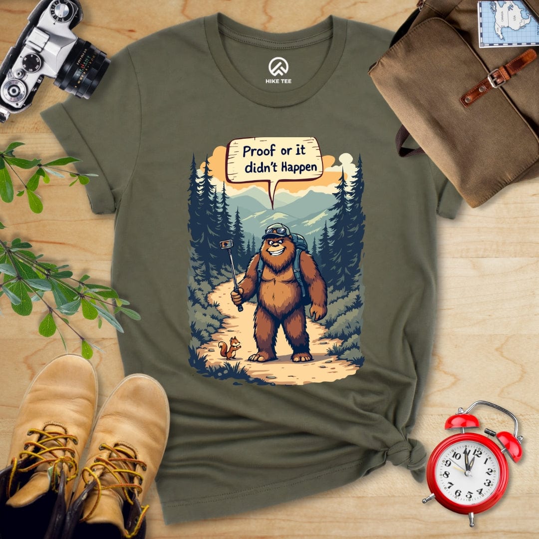 Hike Tee T-Shirt Military Green / S Proof Bigfoot Shirt