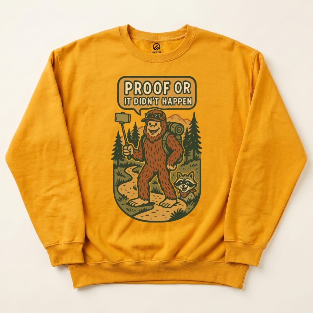 Proof Bigfoot Sweatshirt Hike Tee Sweatshirt Gold / S