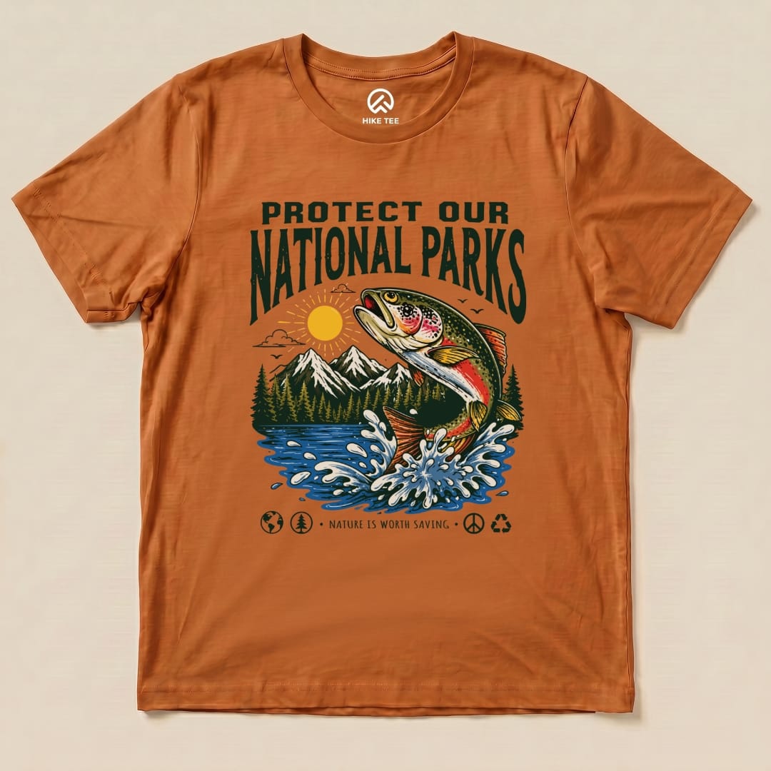 Protect Our National Parks Fish Shirt Hike Tee T-Shirt Autumn / S