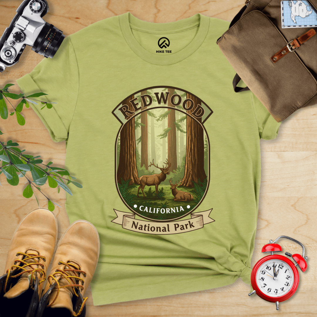 Hike Tee T-Shirt Heather Green / S Redwood Elk Shirt