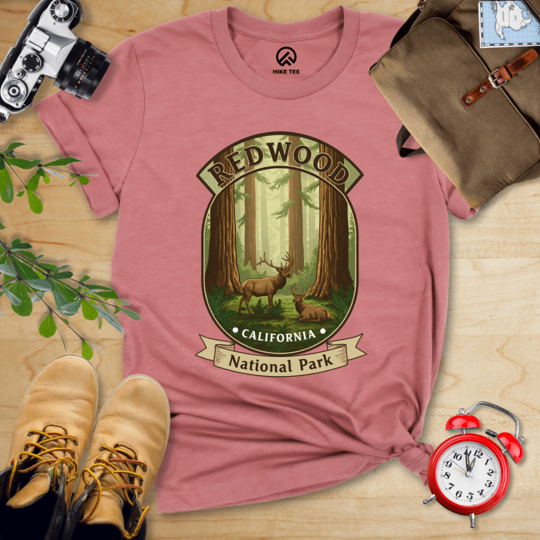 Hike Tee T-Shirt Heather Mauve / S Redwood Elk Shirt