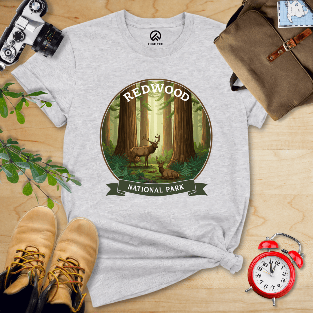 Hike Tee T-Shirt Athletic Heather / S Redwood National Park Elk Shirt
