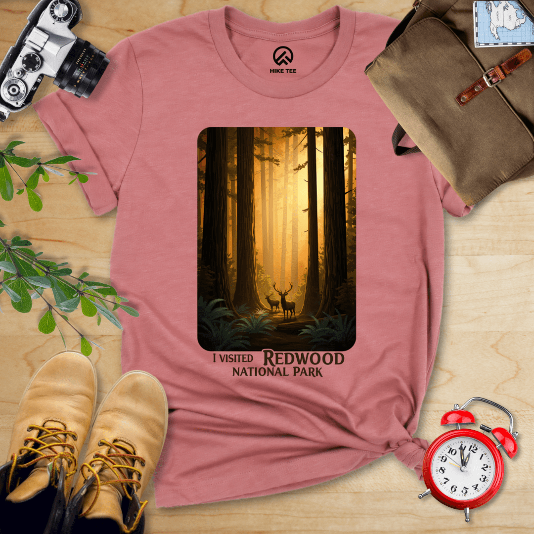 Hike Tee T-Shirt Heather Mauve / S Redwood National Park Shirt