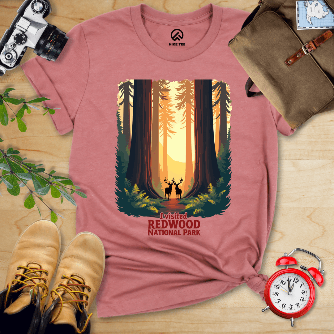 Hike Tee T-Shirt Heather Mauve / S Redwood National Park Shirt