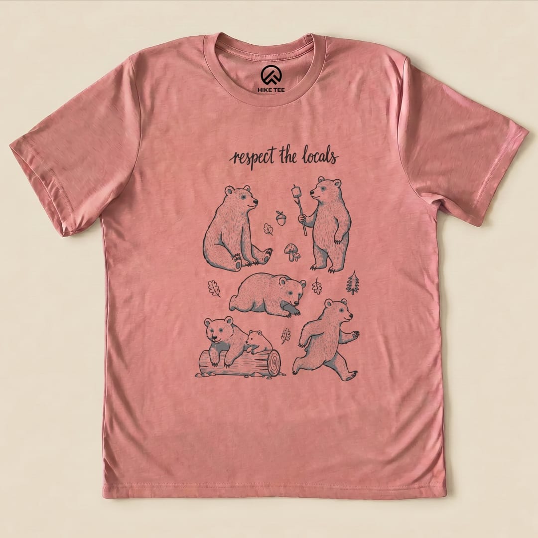 Hike Tee T-Shirt Heather Mauve / S Respect the Bears Shirt