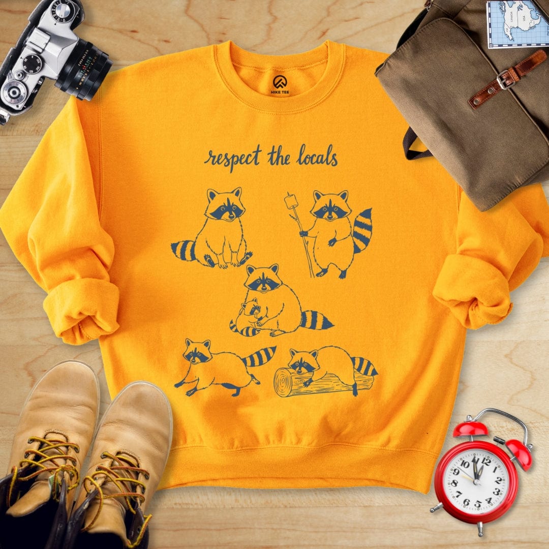 Hike Tee Sweatshirt Gold / S Respect the Raccoons Sweatshirt