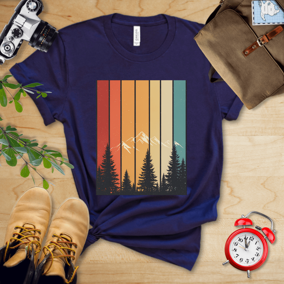 Hike Tee T-Shirt Navy / S Retro Forest Shirt
