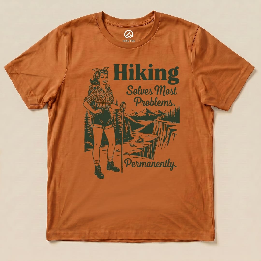 Hike Tee T-Shirt Autumn / S Retro Hiking Problems Solved Shirt