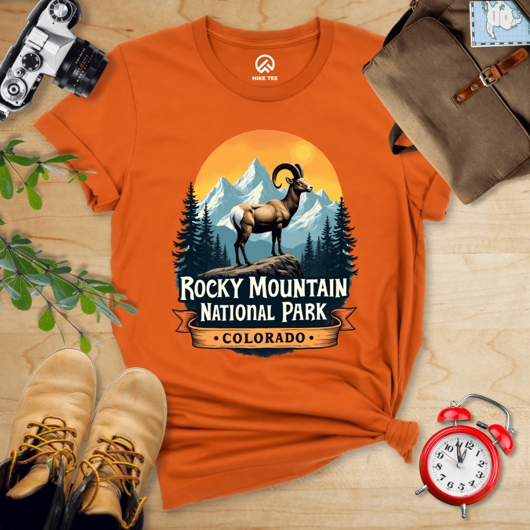 Hike Tee T-Shirt Autumn / S Rocky Mountains Bighorn Sheep Shirt