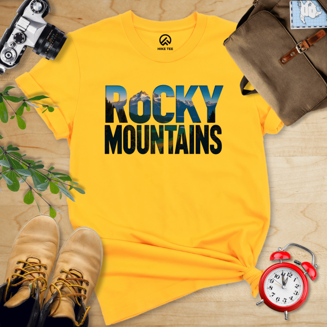 Hike Tee T-Shirt Gold / S Rocky Mountains Shirt