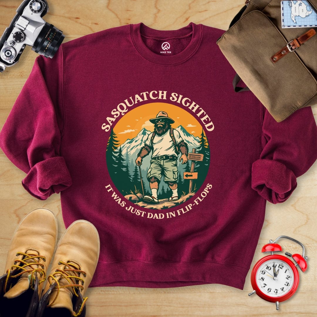 Hike Tee Sweatshirt Maroon / S Sasquatch Sweatshirt