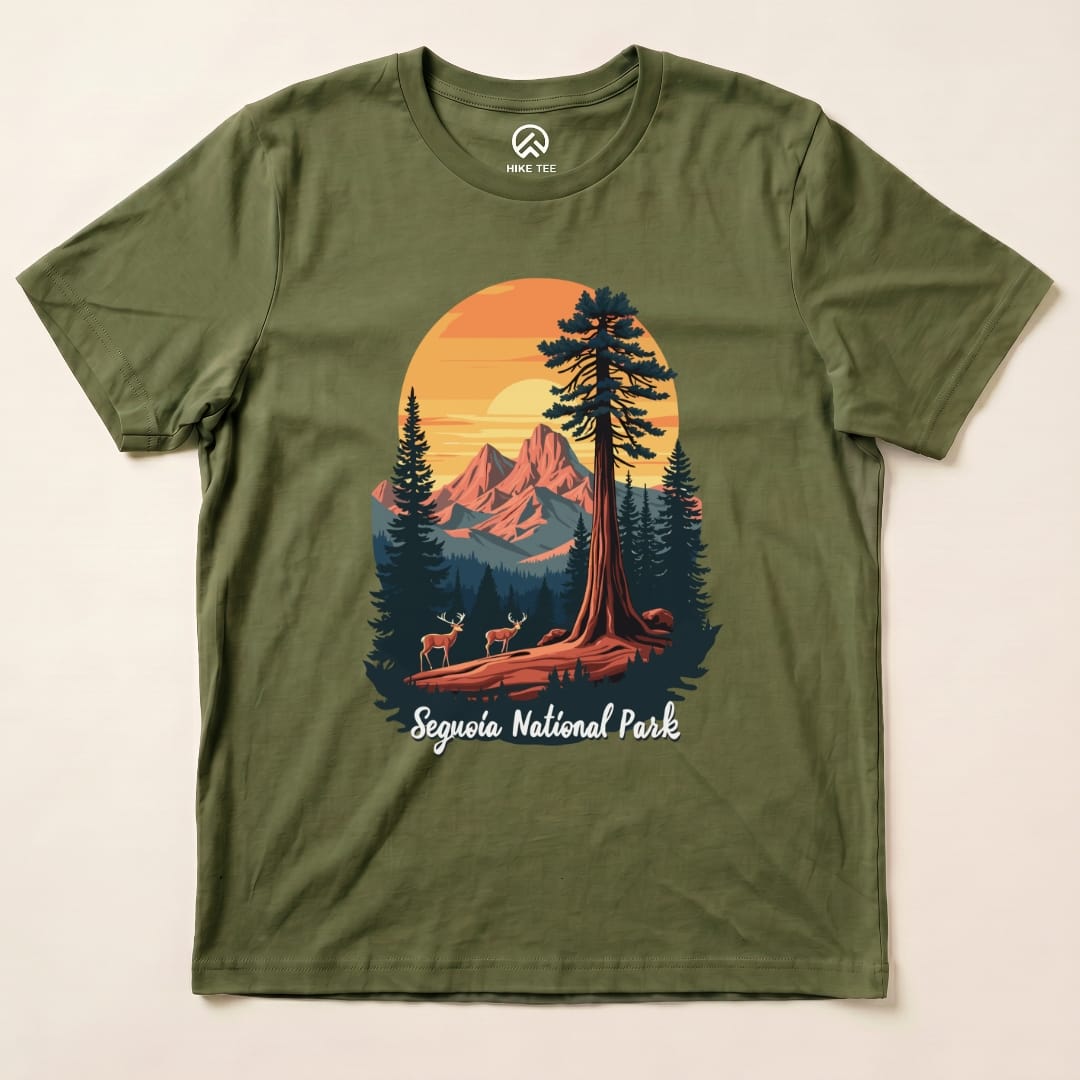 Hike Tee T-Shirt Military Green / S Sequoia National Park Shirt