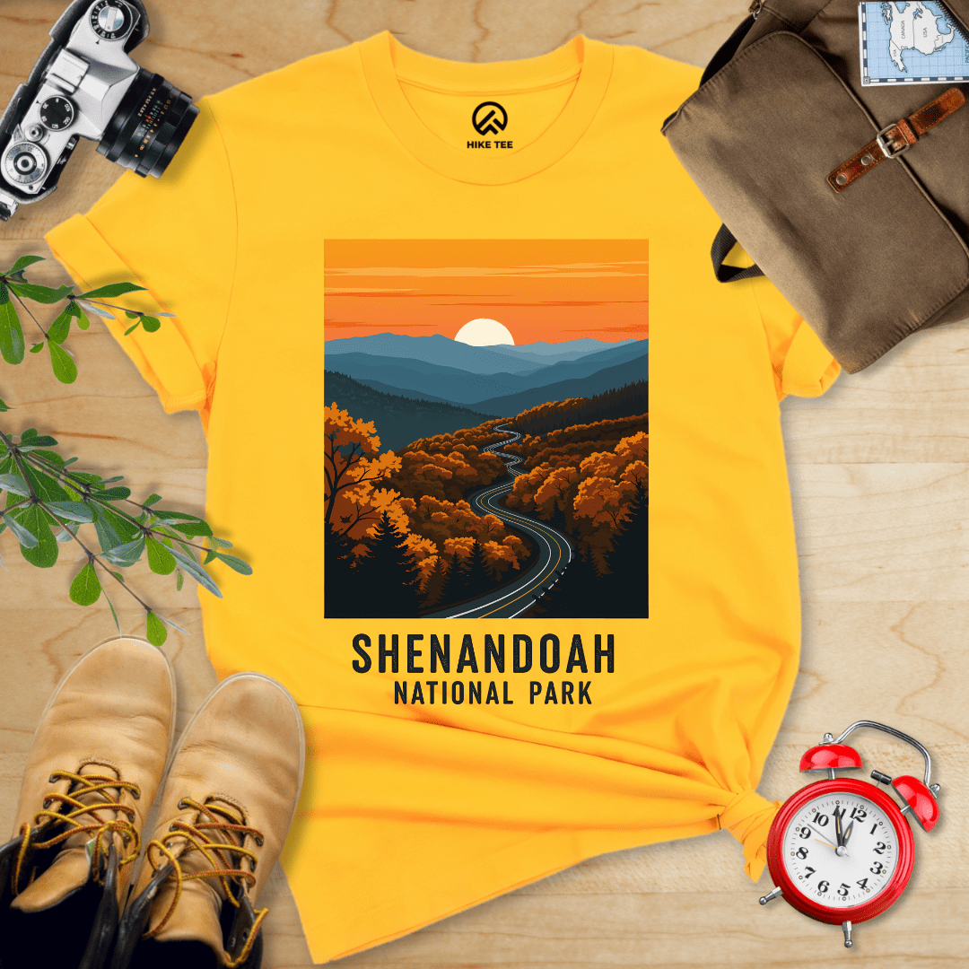 Hike Tee T-Shirt Gold / S Shenandoah National Park Shirt