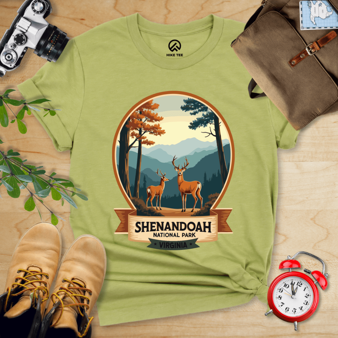Hike Tee T-Shirt Heather Green / S Shenandoah National Park Shirt