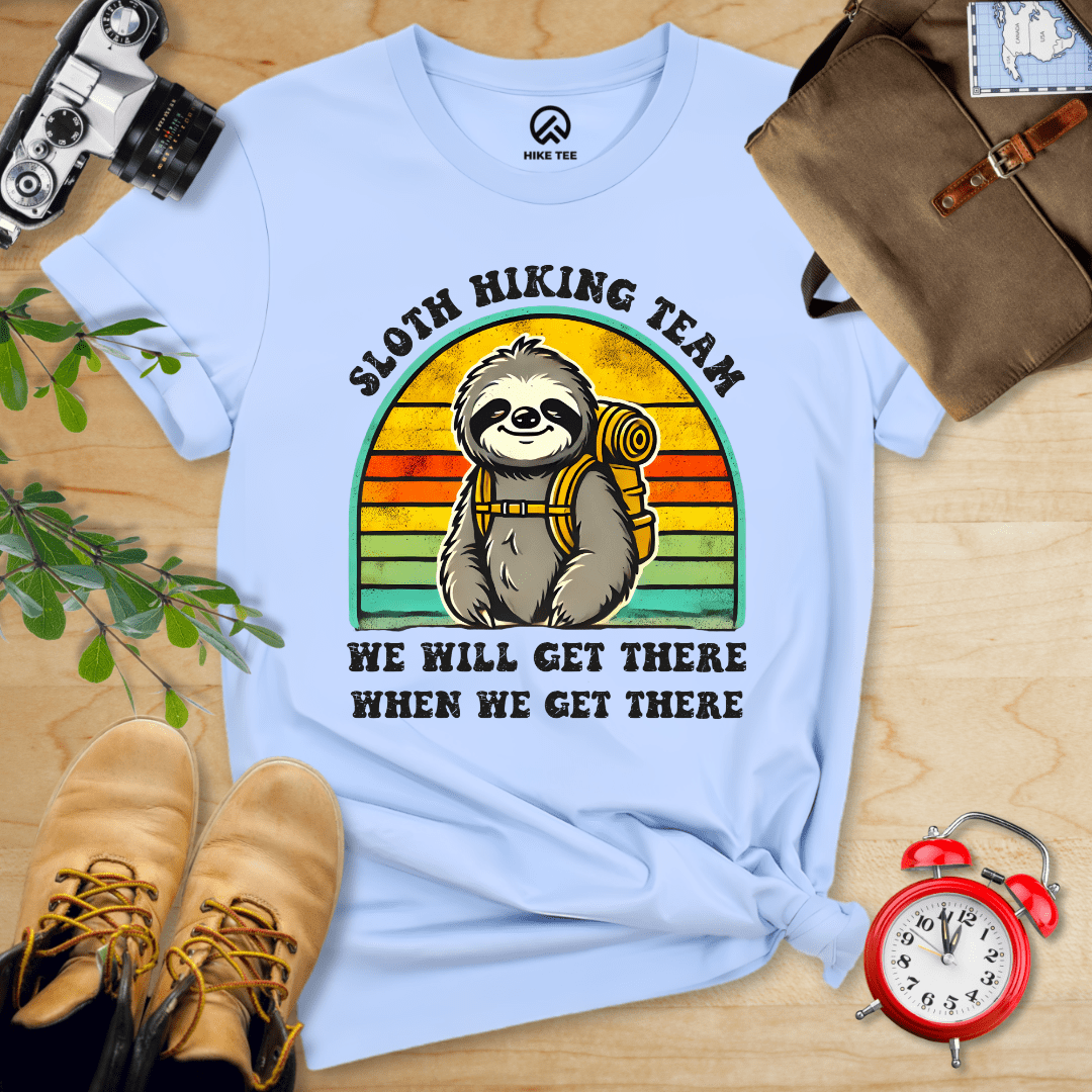 Hike Tee T-Shirt Baby Blue / S Sloth Hiking Team Shirt